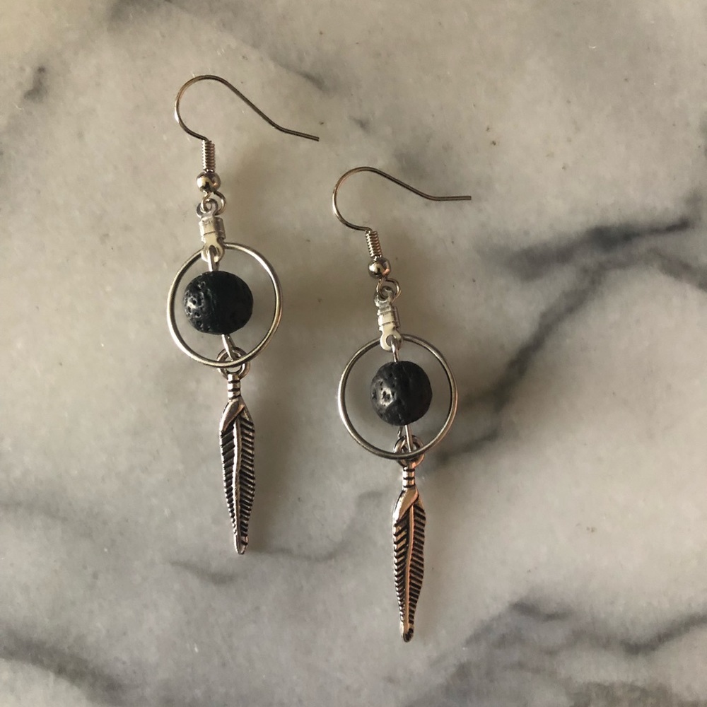Lava bead Aromatherapy Earrings